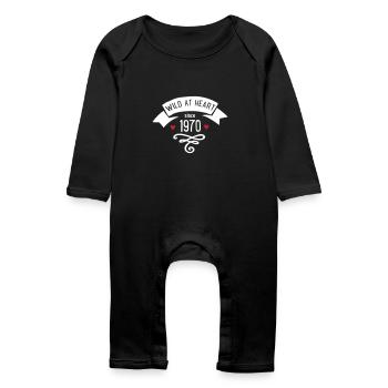 1970 - Baby Organic Romper - black - Front