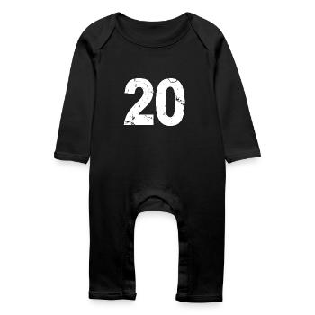 Cooles Geschenk zum 20. Geburtstag von 20 - 20 Jahren - Baby Bio Strampler - Schwarz - Vorne