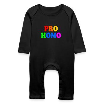 Pro homo - Grenouillère bio Bébé - noir - Devant