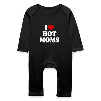 I love hot moms - Baby Bio Strampler - Schwarz - Vorne