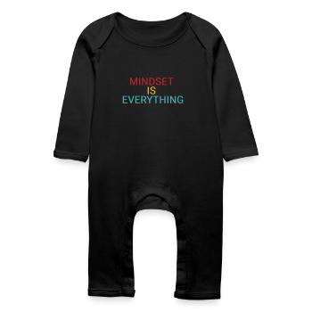 Mindset is everything - Baby Organic Romper - black - Front