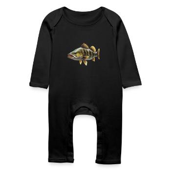 Pêche à la perche Spiny Knight - Grenouillère bio Bébé - noir - Devant