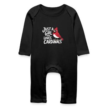 Cardinal Red Cardinal Vogel Red Cardinal - Baby Organic Romper - black - Front
