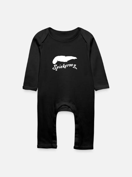 Spiekeroog Tattoo - Baby Bio Strampler - Schwarz