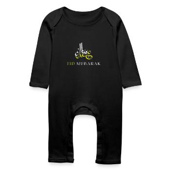 Islam Eid Mubarak - Grenouillère bio Bébé - noir - Devant