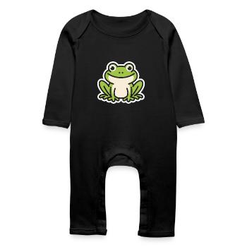 crapaud - Grenouillère bio Bébé - noir - Devant