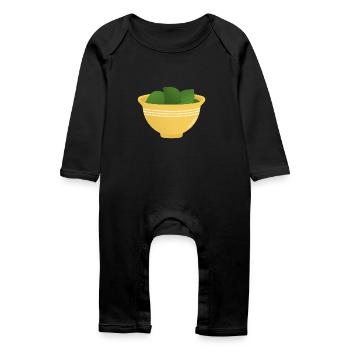 Bol de citrons verts - Grenouillère bio Bébé - noir - Devant