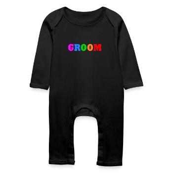 Groom - Grenouillère bio Bébé - noir - Devant