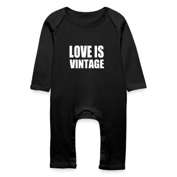 Love is vintage - Baby Organic Romper - black - Front