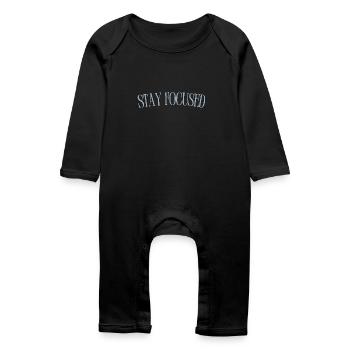Restez concentré - Grenouillère bio Bébé - noir - Devant