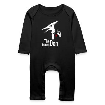 The Pterano Don. Dinosaur Parody - Baby Organic Romper - black - Front