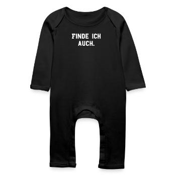 I agree - Baby Organic Romper - black - Front