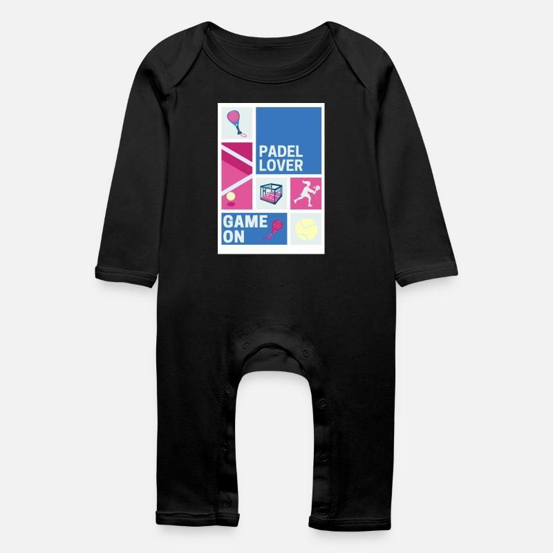 Padel lover - Baby Organic Romper - black