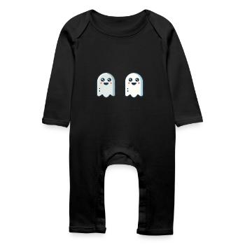 Zwei Geister - Baby Bio Strampler - Schwarz - Vorne