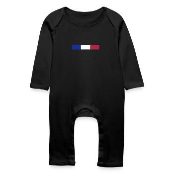 France Français Française French Frankreich - Baby Organic Romper - black - Front