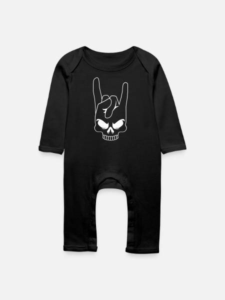 Death Metal - Baby Bio Strampler - Schwarz