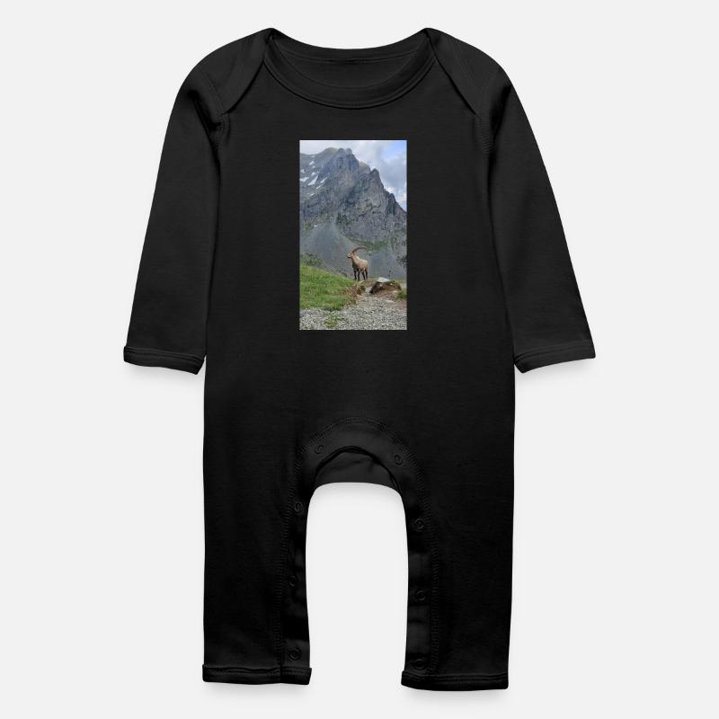 Steinbock - Baby Bio Strampler - Schwarz