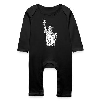 Statue de la Liberté - Grenouillère bio Bébé - noir - Devant