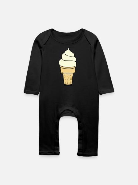 Eistüte - Baby Bio Strampler - Schwarz