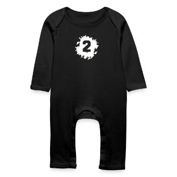 2 blobs - Baby Organic Romper - black - Front