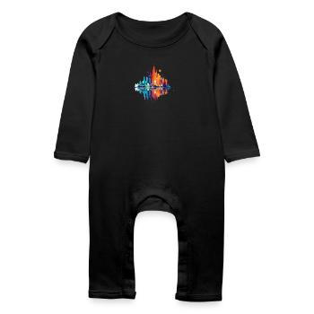 Buildings Cityscape Modern Skyscrapers City - Baby Organic Romper - black - Front