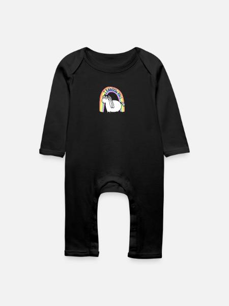 RAINBOW LOVE! - Baby Bio Strampler - Schwarz