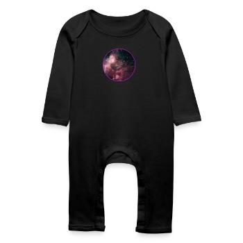 Galaxy - Space - Stars - Cosmic - Art - Universe T - Grenouillère bio Bébé - noir - Devant