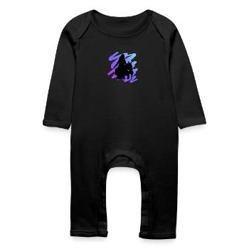 horse - Baby Organic Romper - black - Front