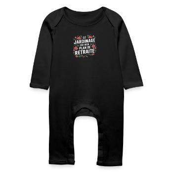 Plan Retraite - Grenouillère bio Bébé - noir - Devant