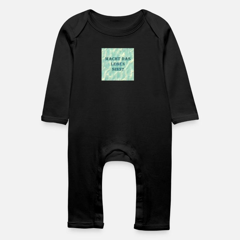 Does life make sense - Baby Organic Romper - black