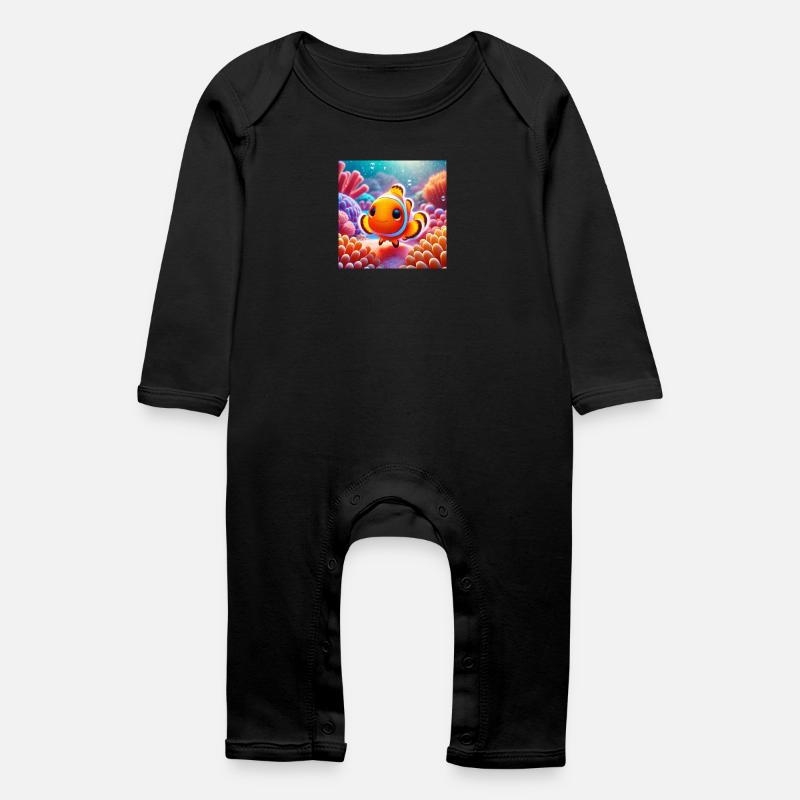 Clownfisch - Baby - Baby Bio Strampler - Schwarz