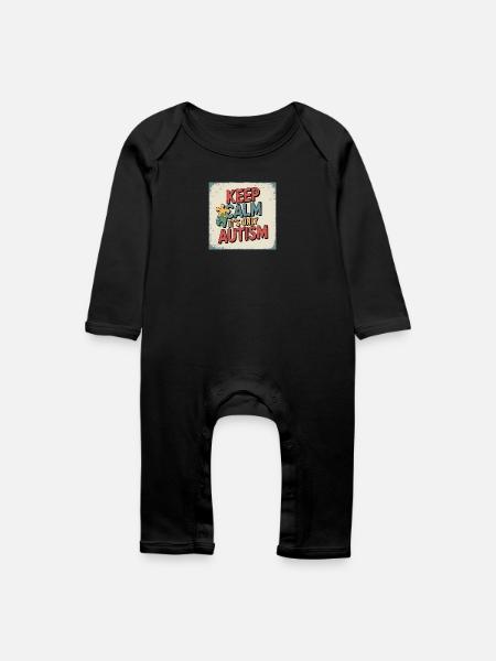 Autismus - Baby Bio Strampler - Schwarz