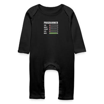 développeur humour programmeur codeur code - Grenouillère bio Bébé - noir - Devant