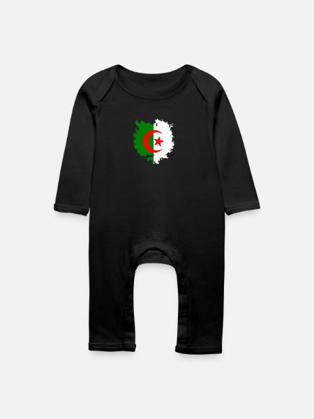 Algerien - Baby Bio Strampler - Schwarz