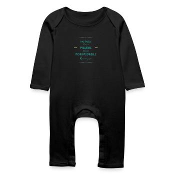 Filleul formidable mais je gère - Grenouillère bio Bébé - noir - Devant