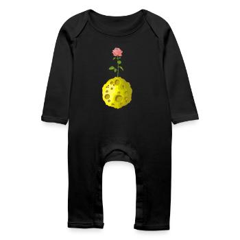 Blumiger Planet - Baby Bio Strampler - Schwarz - Vorne