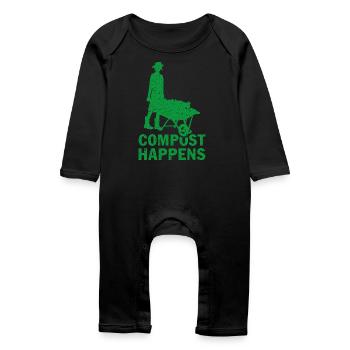 Farm Farmer Geschenk Spruch Bauer Landleben - Baby Bio Strampler - Schwarz - Vorne
