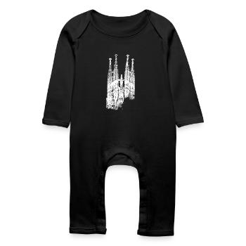 Barcelona Sagrada Familia Spain I Love Barcelona - Baby Organic Romper - black - Front