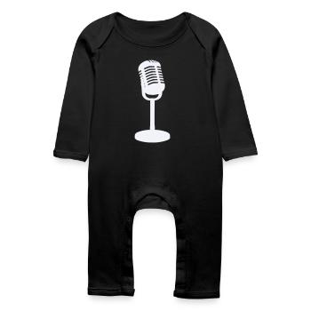 Microphone - Baby Organic Romper - black - Front