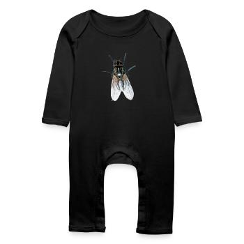 fly - Baby Organic Romper - black - Front