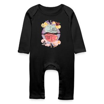 KITTY DREAMS - Baby Organic Romper - black - Front