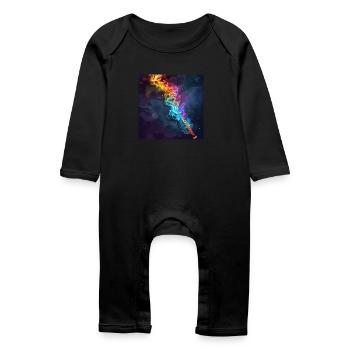 Flûte traversière - Grenouillère bio Bébé - noir - Devant