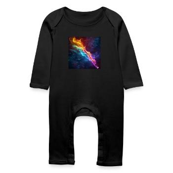 Flûte traversière - Grenouillère bio Bébé - noir - Devant
