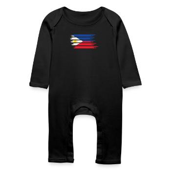 Drapeau des Philippines - Grenouillère bio Bébé - noir - Devant