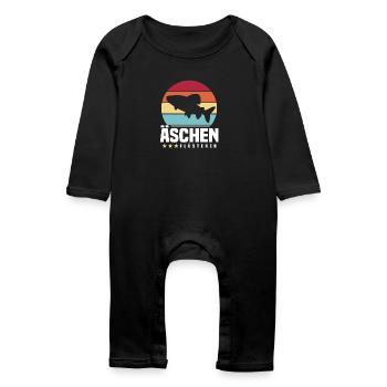 Äschen Flüsterer - Baby Bio Strampler - Schwarz - Vorne