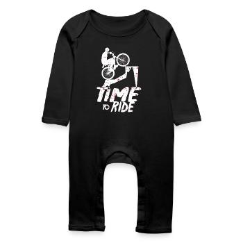 Vététistes - Grenouillère bio Bébé - noir - Devant