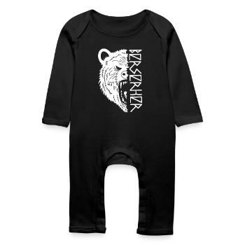 Guerrier ours blanc - Grenouillère bio Bébé - noir - Devant