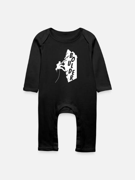 Kletterer Boulderer - Baby Bio Strampler - Schwarz