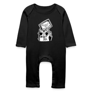 Trashpanda contre le fascisme - Grenouillère bio Bébé - noir - Devant