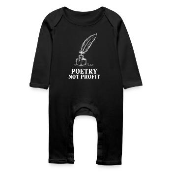 Poetry Not Profit - Baby Organic Romper - black - Front